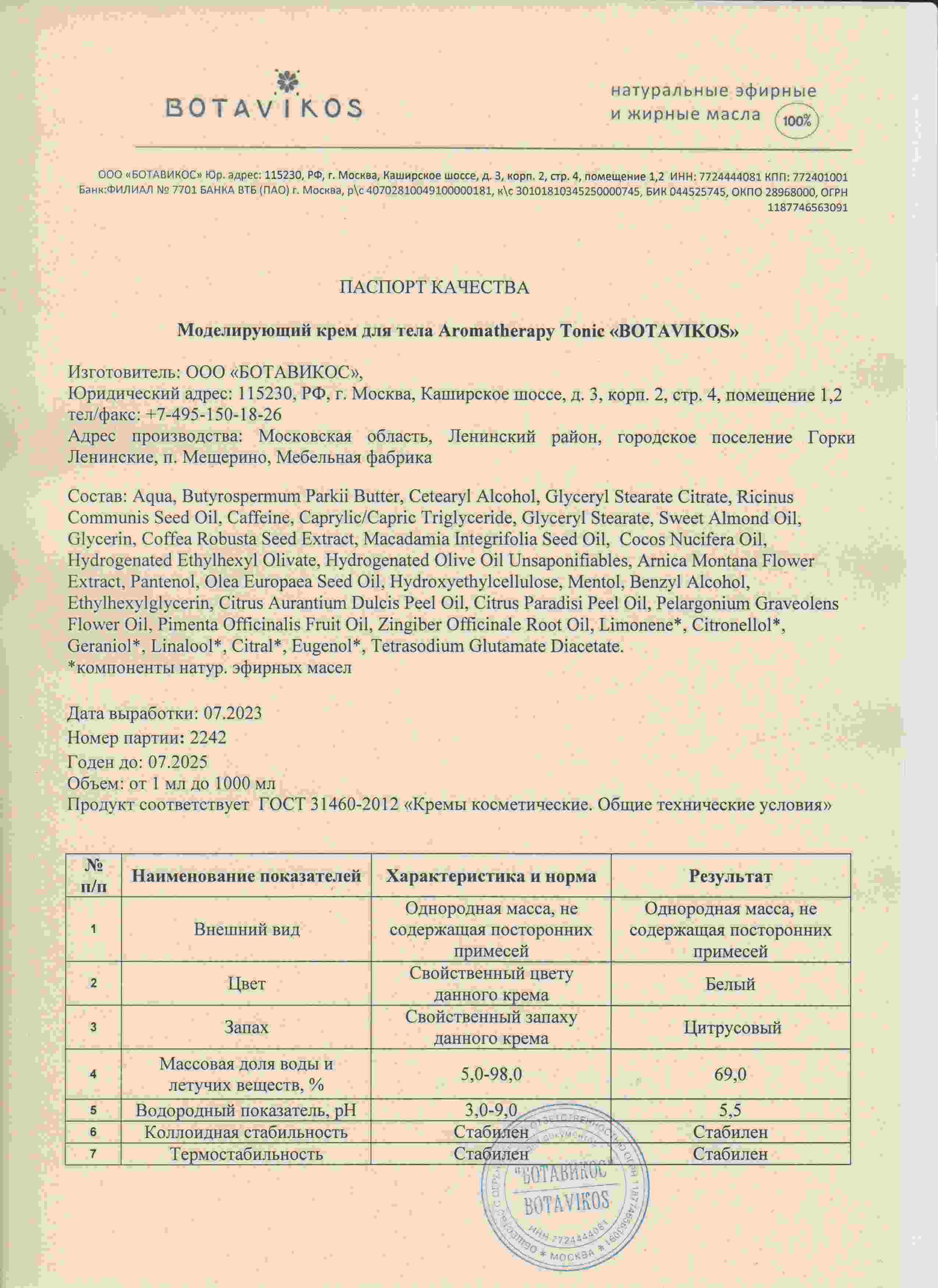 Паспорт №072023